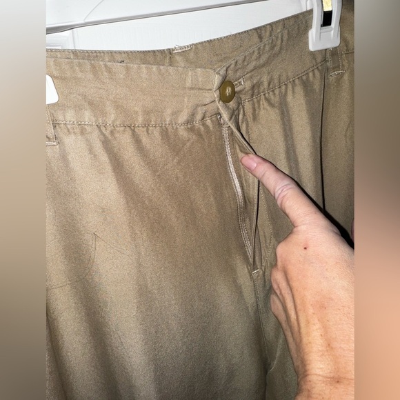 Winter Silks Vintage Silk Blend Pants Tan Khaki Pockets Size 14 - Picture 5 of 9